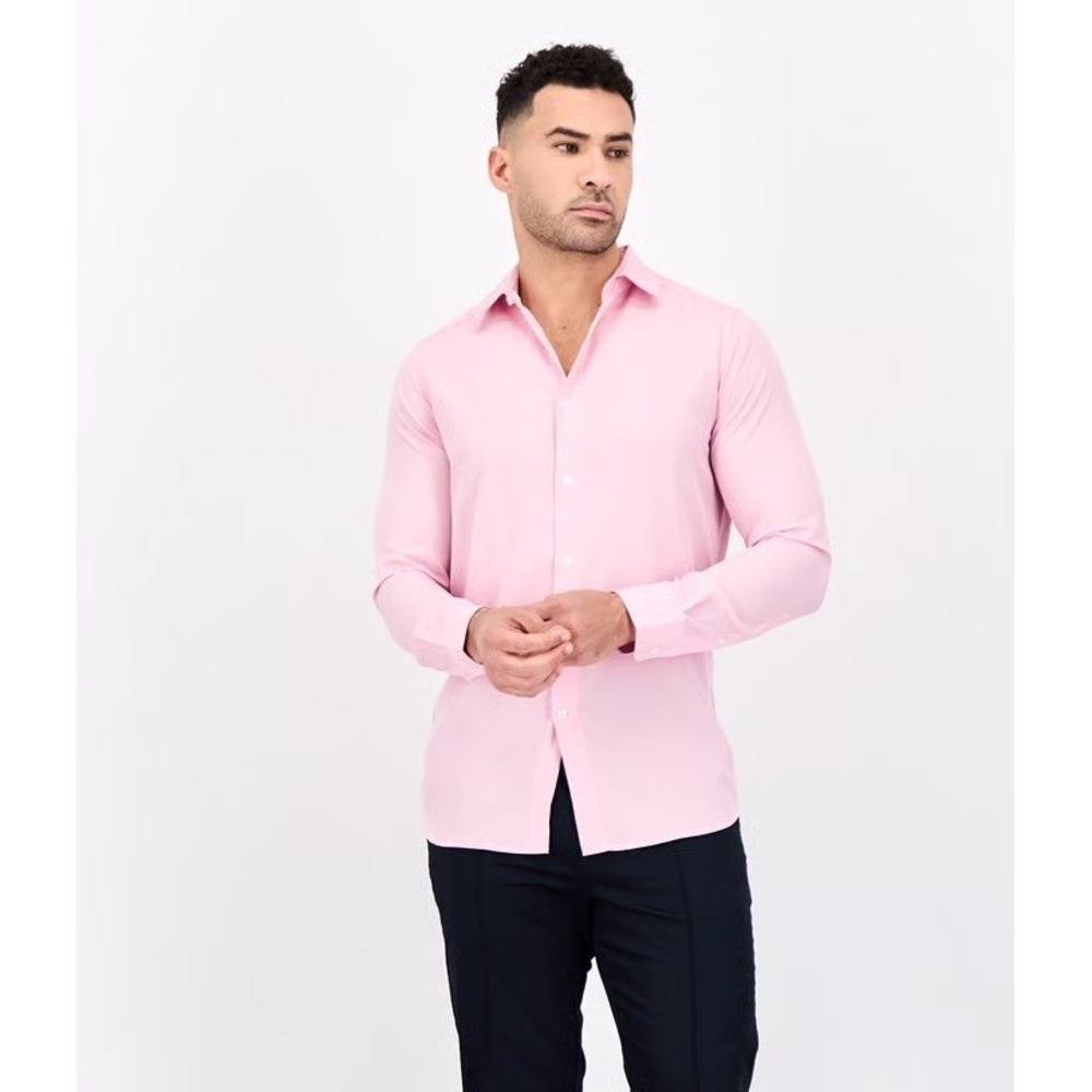 SCOTCH & SODA Micro Stripe Modern Fit Dress Shirt Pink Men's Sz 16/41 *NEW* $125